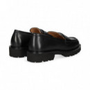 Mocasin Antifaz Piel Negro  UNISA