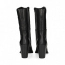 1/2 Bota Punta Tachas Piel Negro  ALPE