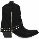Botin Cremallera +tachas Licra Negro  EXE