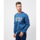 Beau Cn Sweatshirt Pennant Blue  GUESS