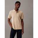 Towelling Polo Travertine  CALVIN KLEIN