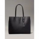 Ck Must Medium Shopper_mono Black Monogr  CALVIN KLEIN