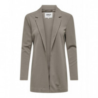 Chaquetas Mujer Blazer ONLY Loose Lacy Taupe Gray - Guanxe Atlantic Marketplace