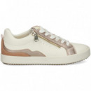 DEPORTIVO ORO ROSA CREMALLERA BLANCO