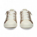 DEPORTIVO ORO ROSA CREMALLERA BLANCO