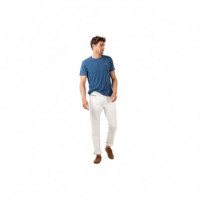 1020S220054 Pantalon EL GANSO Denim Blanco