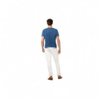 1020S220054 Pantalon EL GANSO Denim Blanco