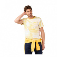 1100S220015 Camiseta EL GANSO Camiseta Raya Amarilla Fondo Blanco