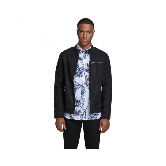 JACK AND JONES 12147218JET Black Fake Suede Cazadora Jack Jones Jjerocky Jacket Noos