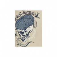 JACK AND JONES 12205684PEYOTE Standard Camiseta Jack Jones Jordome Tee Ss Crew Neck Sn