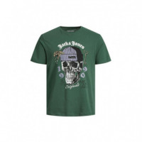 JACK AND JONES 12205684TREKKING Green Standard Camiseta Jack Jones Jordome Tee Ss Crew Neck Sn