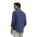 124500 Camisas SILBON Hombre Sport Soft Azul Indigo