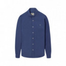 124500 Camisas SILBON Hombre Sport Soft Azul Indigo