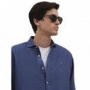 124500 Camisas SILBON Hombre Sport Soft Azul Indigo