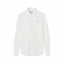 129871 Camisas SILBON Hombre Sport Structure Blanca