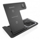 AISENS Base de Carga Inalambrica ASCH-15W3WC043-BK 3 en 1 15W Negra