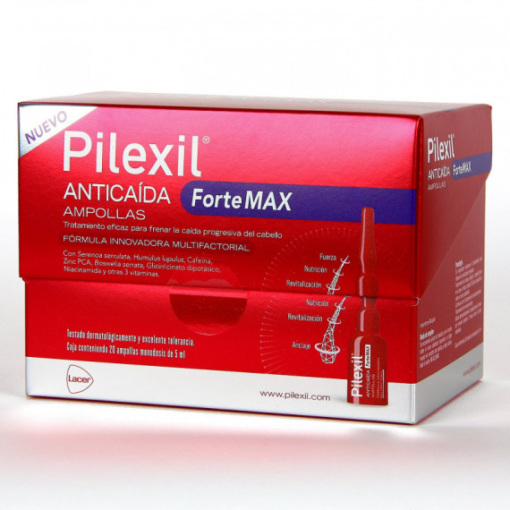 Pilexil Anticaida Fortemax Ampollas 20UNID 5ML  LACER