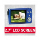 AGFAPHOTO Camara de Fotos Digital DC8200 Azul 18MP, Full HD con Tarjeta 16GB