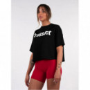 Baggy Oversize Crossfit® Crop Top Black  NORTHERN SPIRIT