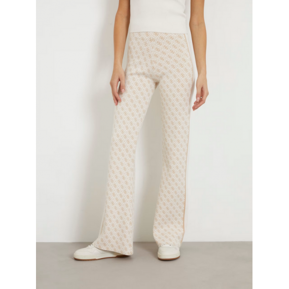 Pantalón GUESS Punto Logotipo 4G Blanco