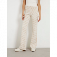 Pantalón GUESS Punto Logotipo 4G Blanco