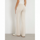 Pantalón GUESS Punto Logotipo 4G Blanco