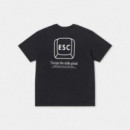 Camisetas Hombre Camiseta REVOLUTION 1375 Esc Black