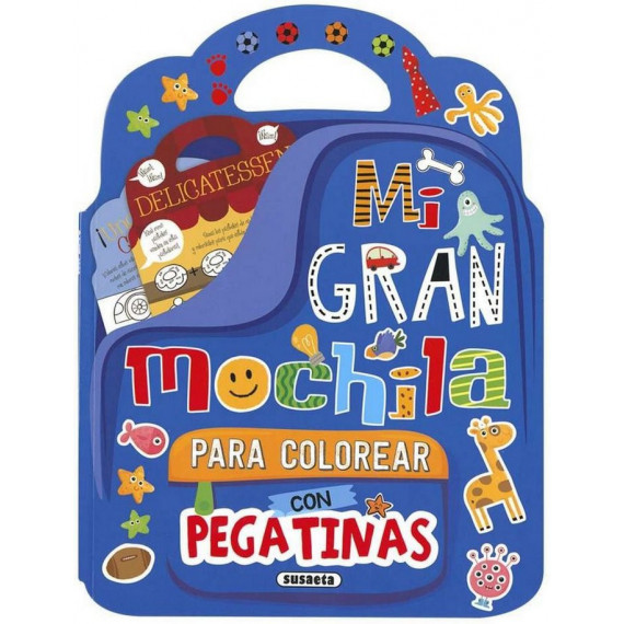 mi Gran Mochila para Colorear con Pegatinas