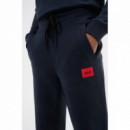 Jogger HUGO Azul Marino Logo Parche