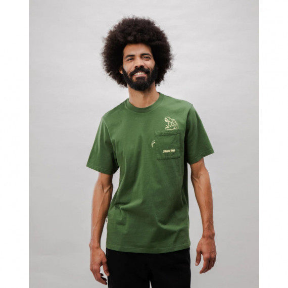 Camisetas Hombre Camiseta BRAVA FABRICS Jurassic Park Dino Verde