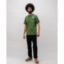 Camisetas Hombre Camiseta BRAVA FABRICS Jurassic Park Dino Verde