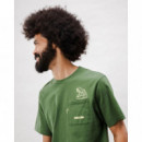 Camisetas Hombre Camiseta BRAVA FABRICS Jurassic Park Dino Verde