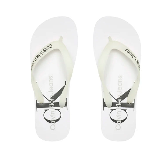 Flip Flop CALVIN KLEIN Monogram Blanca Pb