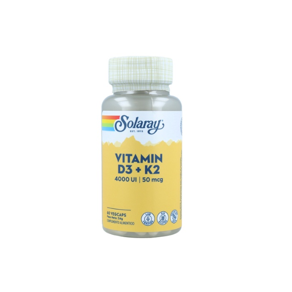 VITAMINA D3 + K2 60 CAPS SOLARAY