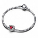 Charm Corazón Nivelado Rojo Brillante 799218C02  PANDORA