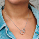 Collar Círculos Entrelazados en Dos Tonos PANDORA Signature 382778C01