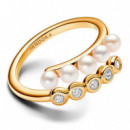 Anillo Abierto Perlas Cultivadas de Agua Dulce y Gemas 163146C01  PANDORA