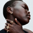 Pendientes de Botón Círculo Forma Orgánica y Perlas Cultivadas de Agua Dulce 263276C01  PANDORA