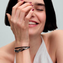 Pulsera PANDORA Moments en Cuero Trenzado Doble Marrón 593338C01