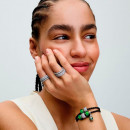 Pulsera PANDORA Moments en Cuero Trenzado Doble Marrón 593338C01