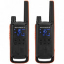 MOTOROLA T82 Twin Walkie Pack 2 Negro Rojo