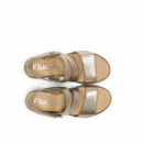 FLUCHOS Sandalias Plateadas F1973-ALUMIN Platino