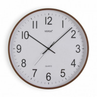 Reloj Pared Madera Oscura 50CM  PÉREZ ÁVILA
