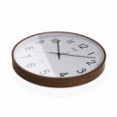 Reloj Pared Madera Oscura 50CM  PÉREZ ÁVILA