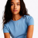 Camiseta Acanalada de Corte Slim  TOMMY HILFIGER