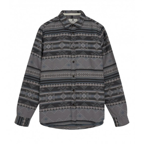 Camisas Camisa ANERKJENDT Aklouis Jacquard Dark Grey Mel