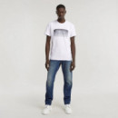 G-STAR RAW DENIM Camisetas Hombre Camiseta G-star Stacked Old Skool Logo