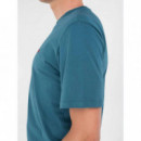 Camisetas Hombre Camiseta REPLAY de Punto con Bordado Atlantic Green