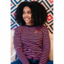 SUGARHILL BRIGHTON Camisetas Mujer Camiseta Sugarhill Brunswick Black/pink, Leaping Tiger