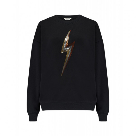 SUGARHILL BRIGHTON Jerséis y Sudaderas Jersey Sugarhill Sylvie Black Sequin Lightning
